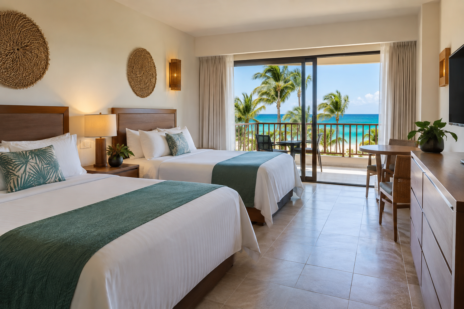 Habitación doble con vista al mar Caribe en Cancún